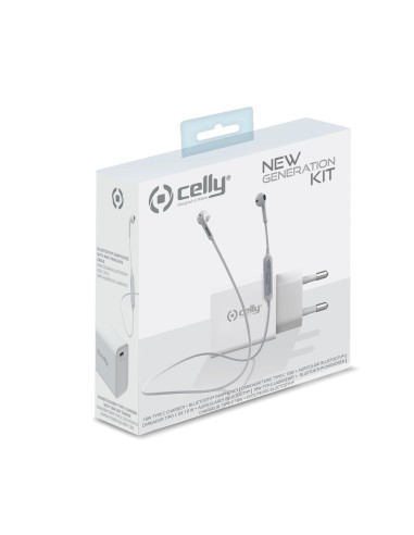 Celly NEWGENKITWH Caricabatterie per dispositivi mobili Universale Bianco AC Interno