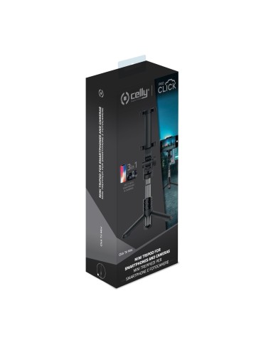 Celly CLICKTRIMINIBK treppiede Smartphone fotocamera di azione 3 gamba gambe Nero