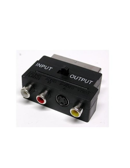 Nilox CMA15550 cavo e adattatore video SCART (21-pin) 3 x RCA + S-Video Nero