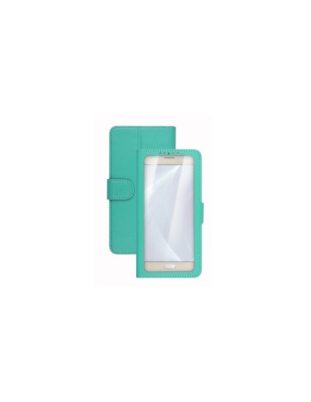 Celly Unica View custodia per cellulare 14 cm (5.5") Custodia a libro Turchese