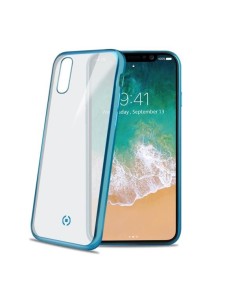 Celly Laser Matt custodia per cellulare 14,7 cm (5.8") Cover Blu, Trasparente