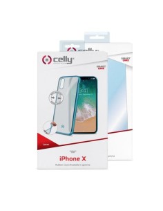 Celly Laser Matt custodia per cellulare 14,7 cm (5.8") Cover Blu, Trasparente 2