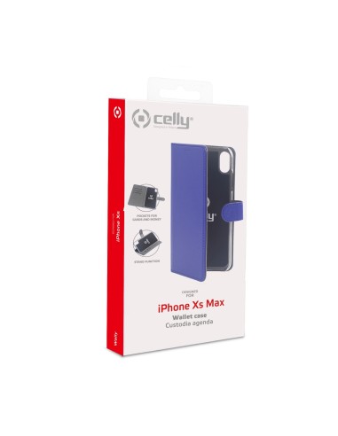 Celly Wally custodia per cellulare 16,5 cm (6.5") Custodia a borsellino Blu