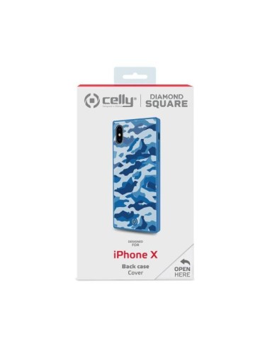 Celly Diamond Square custodia per cellulare 14,7 cm (5.8") Cover Blu