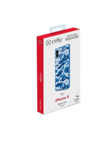 Celly Diamond Square custodia per cellulare 14,7 cm (5.8") Cover Blu