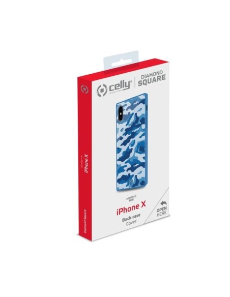 Celly Diamond Square custodia per cellulare 14,7 cm (5.8") Cover Blu Celly Diamond Square custodia per cellulare 14,7 cm (5.8") Cover Blu