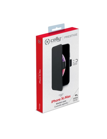 Celly PrestigeM custodia per cellulare 16,5 cm (6.5") Custodia a libro Nero