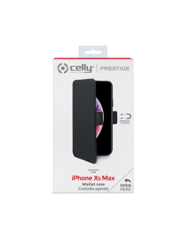 Celly PrestigeM custodia per cellulare 16,5 cm (6.5") Custodia a libro Nero