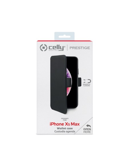 Celly PrestigeM custodia per cellulare 16,5 cm (6.5") Custodia a libro Nero