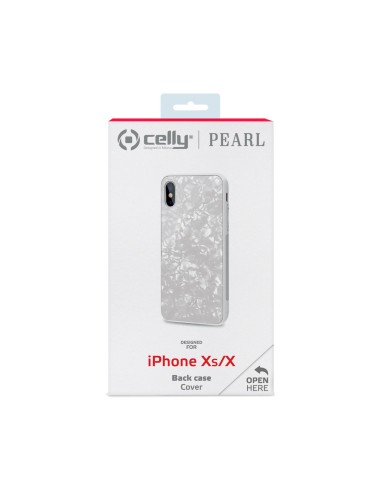 Celly Pearl custodia per cellulare 14,7 cm (5.8") Cover Bianco