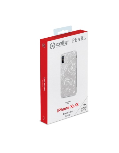 Celly Pearl custodia per cellulare 14,7 cm (5.8") Cover Bianco