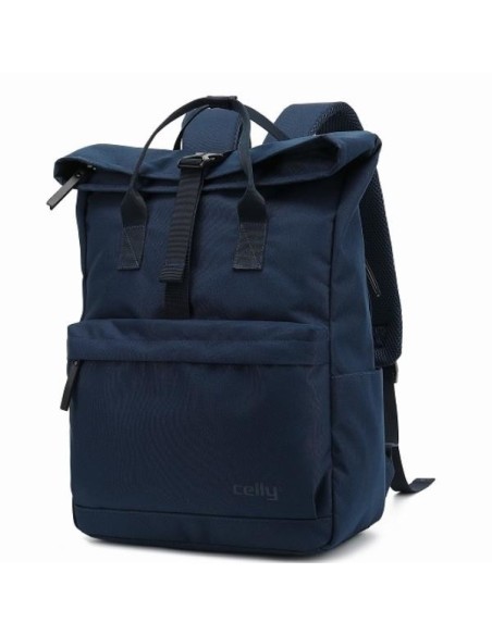 Celly VENTUREPACKBL zaino Zaino da viaggio Blu PU pelle, Poliestere