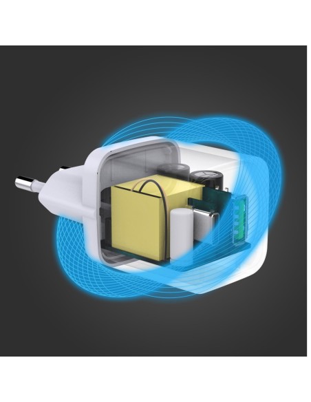 Celly TC2USBUSBC20WWH Caricabatterie per dispositivi mobili Smartphone, Orologio intelligente, Tablet Bianco AC Interno