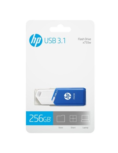 HP x755w unità flash USB 256 GB USB tipo A 3.2 Gen 1 (3.1 Gen 1) Blu, Bianco