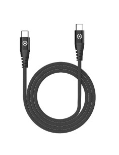 Celly USBCUSBCNYLBK cavo USB 1 m USB C Nero