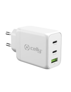 Celly TC3GAN65WWH Caricabatterie per dispositivi mobili Computer portatile, Smartphone, Tablet Bianco AC Interno