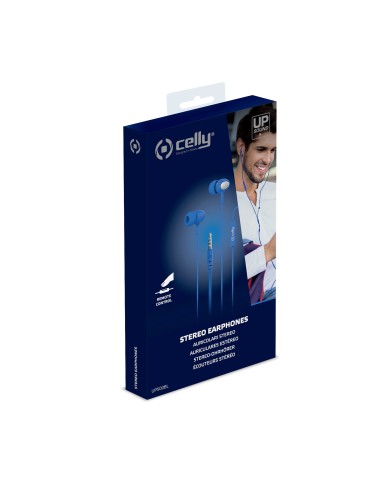 Celly UP500 Auricolare Cablato In-ear Musica e Chiamate Blu