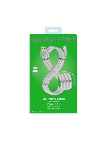Celly USBLIGHTMAGWH cavo Lightning 1 m Bianco