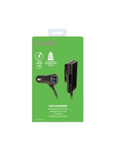 Celly CC4USBEXTBK Caricabatterie per dispositivi mobili Universale Nero Accendisigari Auto 2
