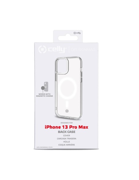 Celly GELSKINMAG iPhone 13 Pro Max custodia per cellulare 17 cm (6.7") Cover Trasparente, Bianco Celly GELSKINMAG iPhone 13 Pro Max custodia per cellulare 17 cm (6.7") Cover Trasparente, Bianco