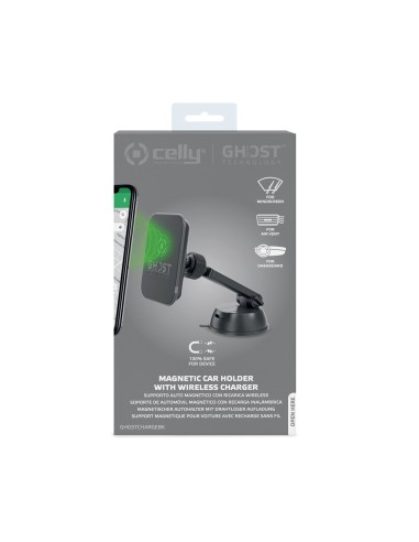 Celly GHOSTCHARGEBK supporto per personal communication Supporto attivo Telefono cellulare smartphone Nero