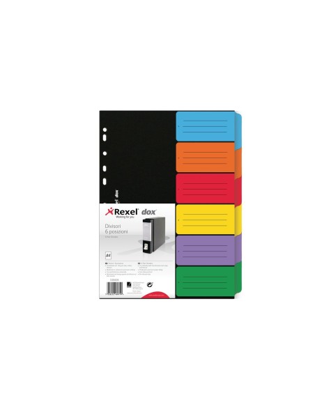 Rexel D26606 intercalare Cartella a soffietto espandibile Nero, Verde
