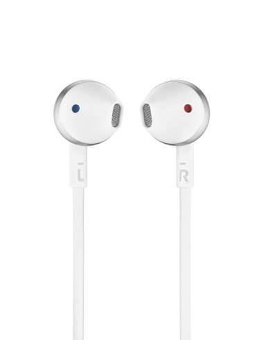 JBL Tune 205 Auricolare Cablato In-ear Musica e Chiamate Cromo, Bianco
