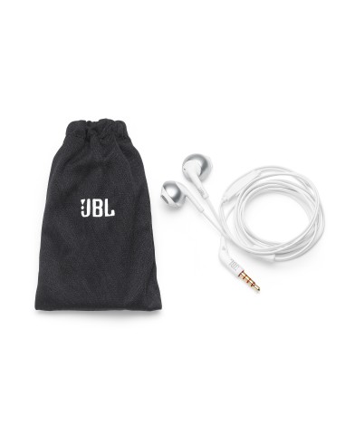 JBL Tune 205 Auricolare Cablato In-ear Musica e Chiamate Cromo, Bianco
