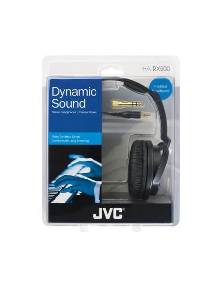 JVC HA-RX500-E Cuffie Cablato A Padiglione MUSICA Nero, Bianco
