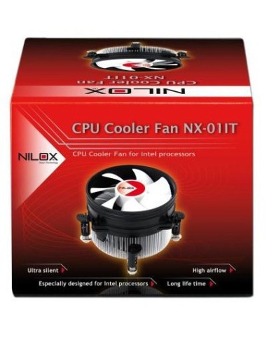 Nilox 03NX029825001 sistema di raffreddamento per computer Processore Raffreddatore d'aria 9,2 cm Alluminio, Nero, Bianco