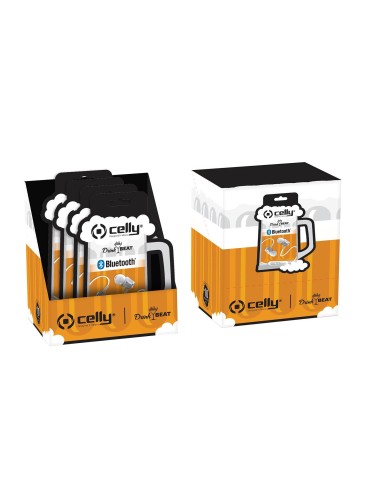 Celly DRINKBHBEERWH cuffia e auricolare Wireless In-ear Musica e Chiamate Bluetooth Bianco