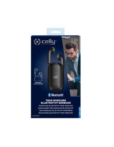 Celly Slide1 Auricolare Wireless In-ear Musica e Chiamate Bluetooth Nero