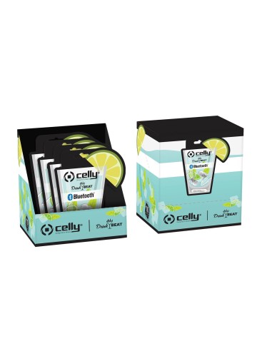 Celly DRINKBHMOJITOWH cuffia e auricolare In-ear Musica e Chiamate Bluetooth Bianco