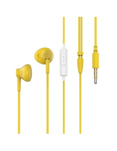 Celly PT-WDE001Y cuffia e auricolare Cuffie Cablato In-ear Musica e Chiamate Giallo