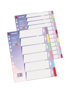 Rexel Divisori In Cartoncino A4 6 Posizioni Colori Assortiti