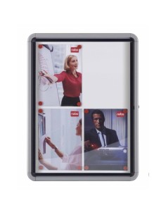 Nobo Bacheca per esterni-fondo magnetico 9xA4