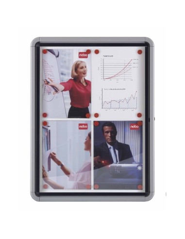 Nobo Bacheca per esterni-fondo magnetico 9xA4