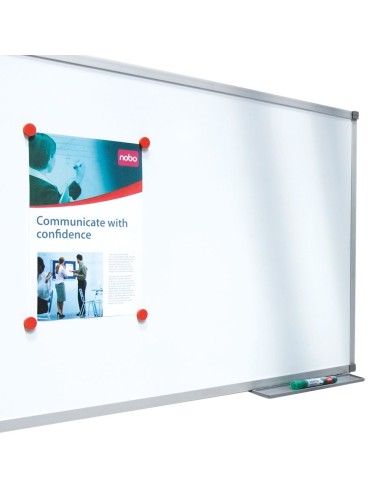 Nobo Lavagna bianca magnetica in acciaio Basic 900x600 con bordo basico