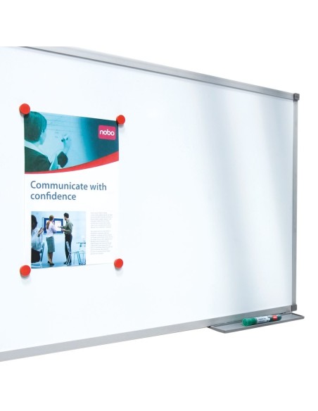 Nobo Lavagna bianca magnetica in acciaio Basic 900x600 con bordo basico