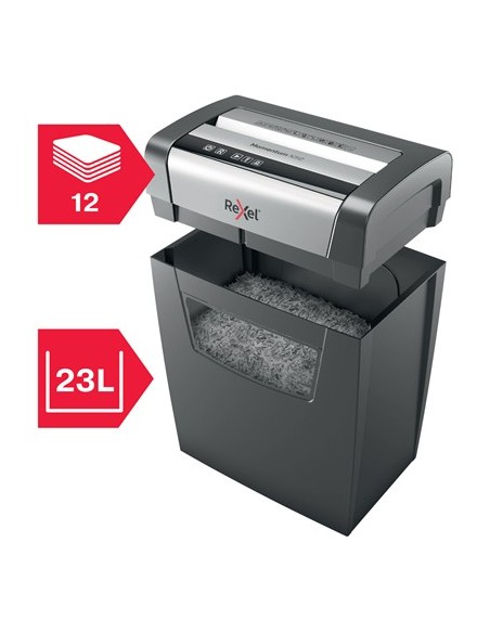 Rexel Momentum X312 distruggi documenti Taglio a particelle Nero, Grigio