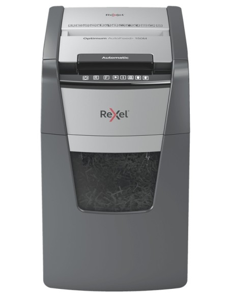 Rexel AutoFeed+ 150M distruggi documenti Taglio a frammenti 55 dB 22 cm Nero, Grigio