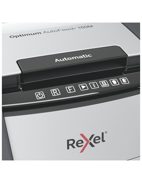 Rexel AutoFeed+ 150M distruggi documenti Taglio a frammenti 55 dB 22 cm Nero, Grigio