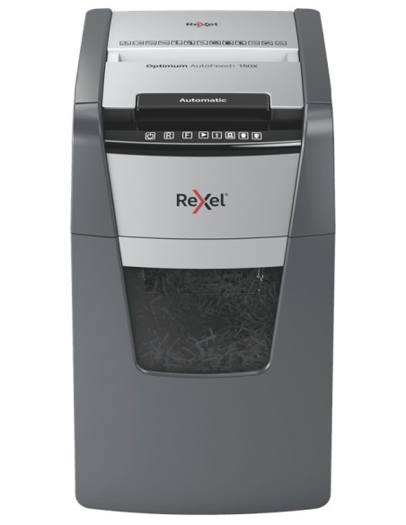 Rexel Optimum AutoFeed+ 150X A distruggi documenti Triturazione incrociata 55 dB 22 cm Nero, Grigio
