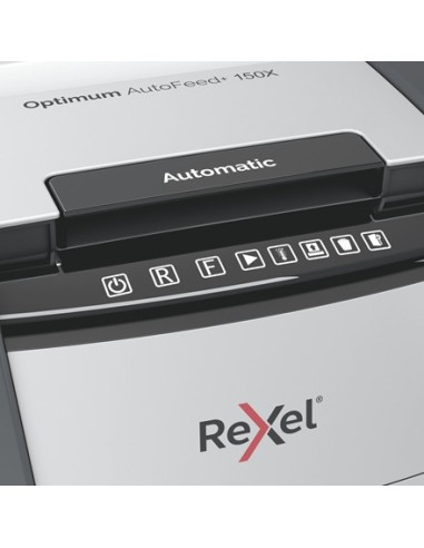 Rexel Optimum AutoFeed+ 150X A distruggi documenti Triturazione incrociata 55 dB 22 cm Nero, Grigio