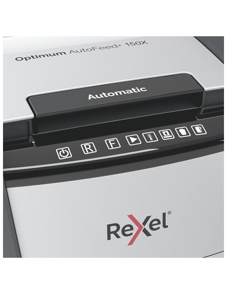 Rexel Optimum AutoFeed+ 150X A distruggi documenti Triturazione incrociata 55 dB 22 cm Nero, Grigio