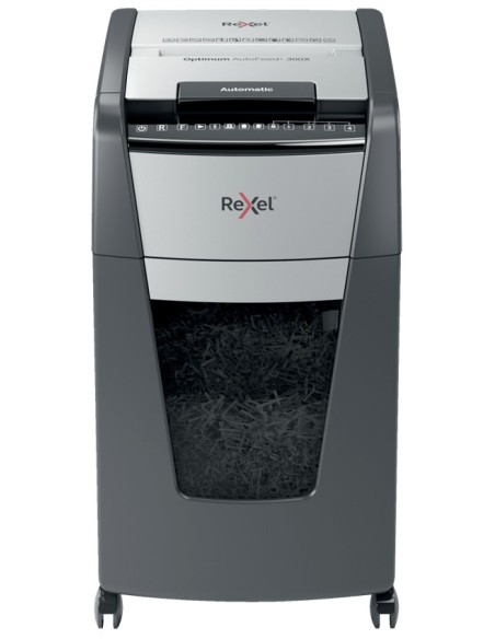 Rexel AutoFeed+ 300X distruggi documenti Triturazione incrociata 55 dB 23 cm Nero, Grigio