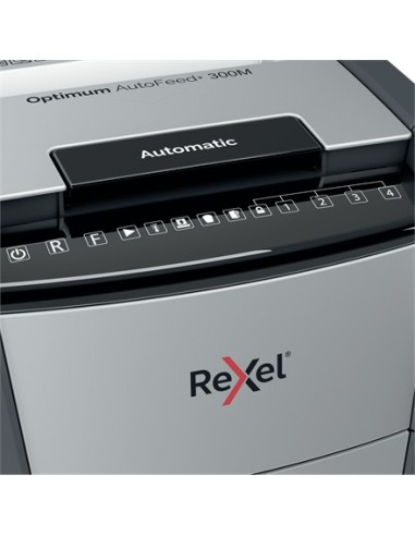 Rexel AutoFeed+ 300M distruggi documenti Taglio a frammenti 55 dB 23 cm Nero, Grigio