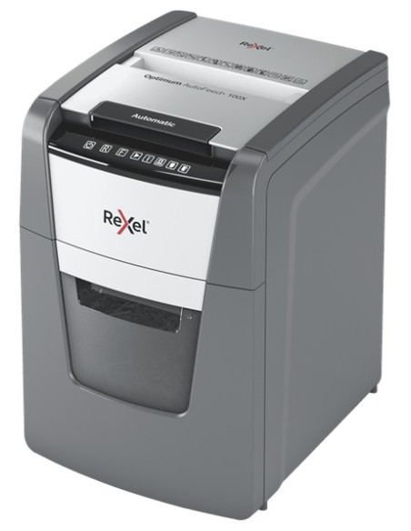 Rexel Optimum AutoFeed+ 100X distruggi documenti Triturazione incrociata 55 dB 22 cm Nero, Grigio