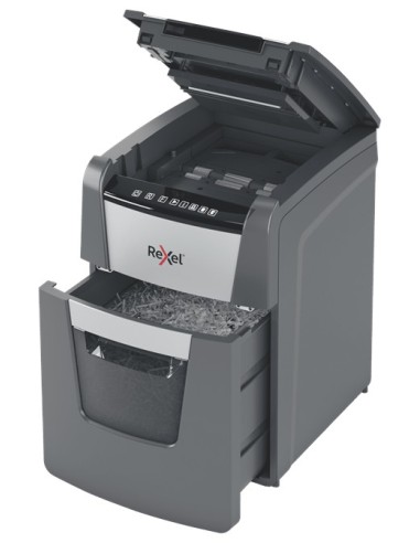 Rexel Optimum AutoFeed+ 100X distruggi documenti Triturazione incrociata 55 dB 22 cm Nero, Grigio