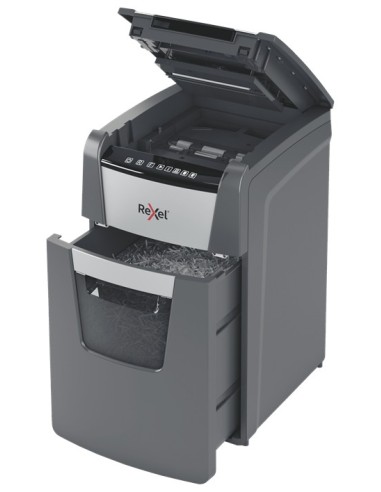Rexel Optimum AutoFeed+ 130X distruggi documenti Triturazione incrociata 55 dB 22 cm Nero, Argento